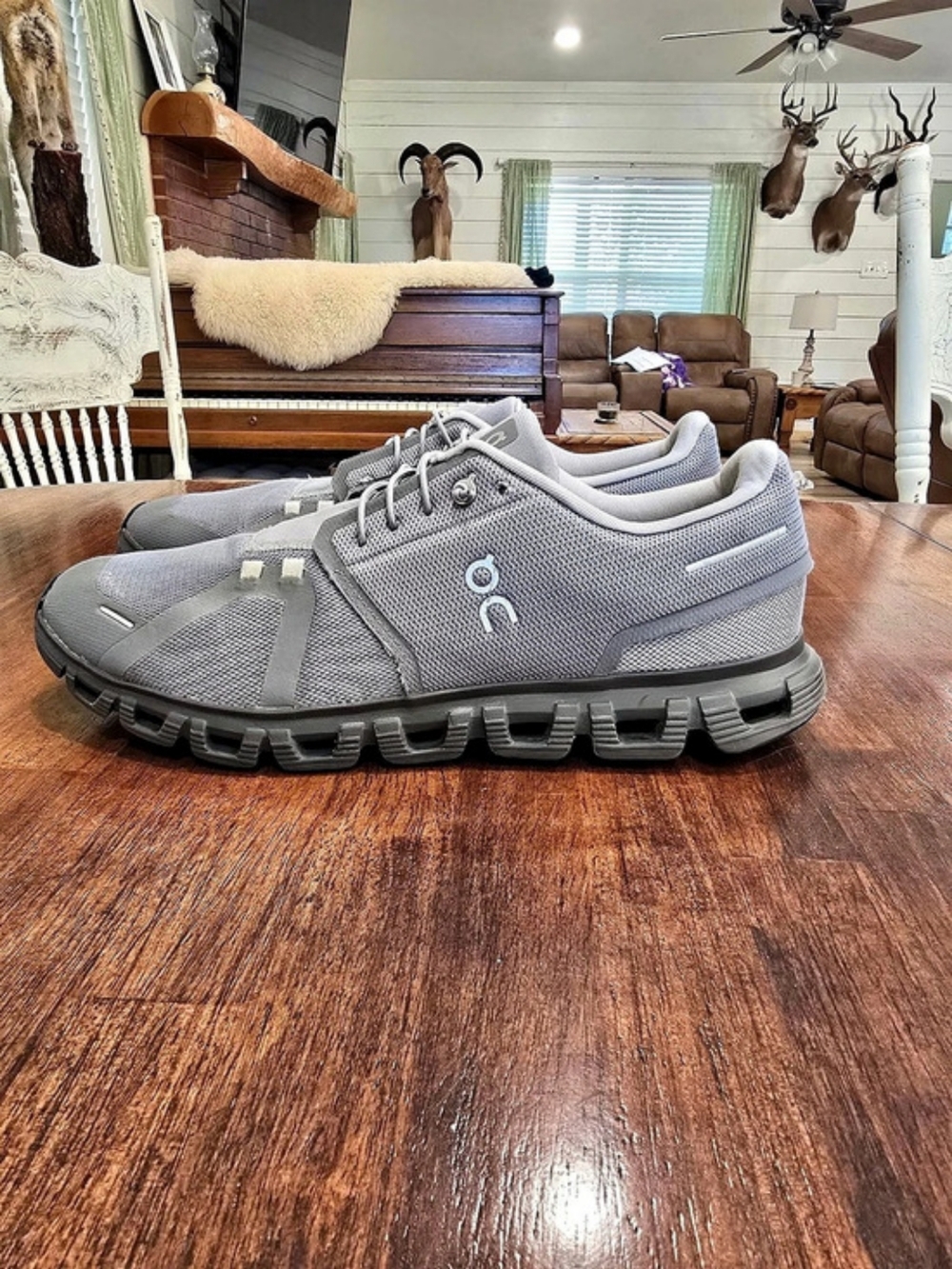 On Cloud Gray Athletic Shoes US 12